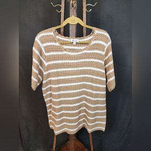 Denim and Company Knitted Short Sleeve Top